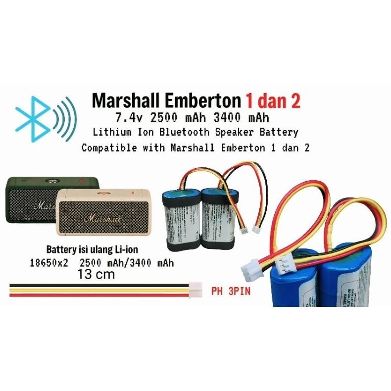 Berkualitas Battery Marshall Emberton 2500 Mah/3400 Mah 7.4V 8.4V 22.20Wh Berkualitas