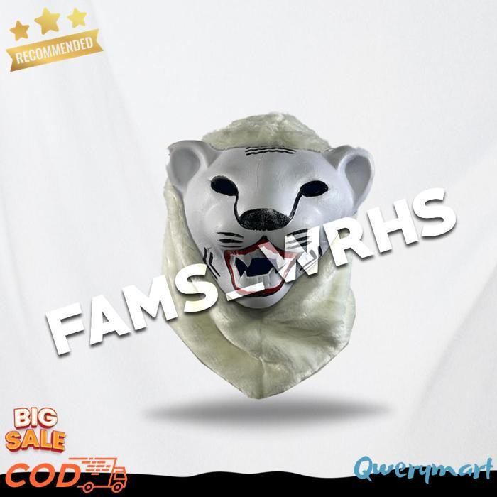 Topeng Macan Anak Dewasa Coklat Dan Putih Mainan Anak Af 1