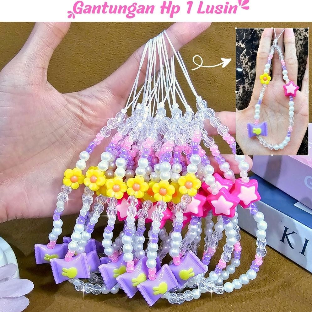 TERMURAH (12 pcs) Gantungan Hp Phone Strap Gantungan Tas Bag Charm Gantungan Kunci Keychain Barang G