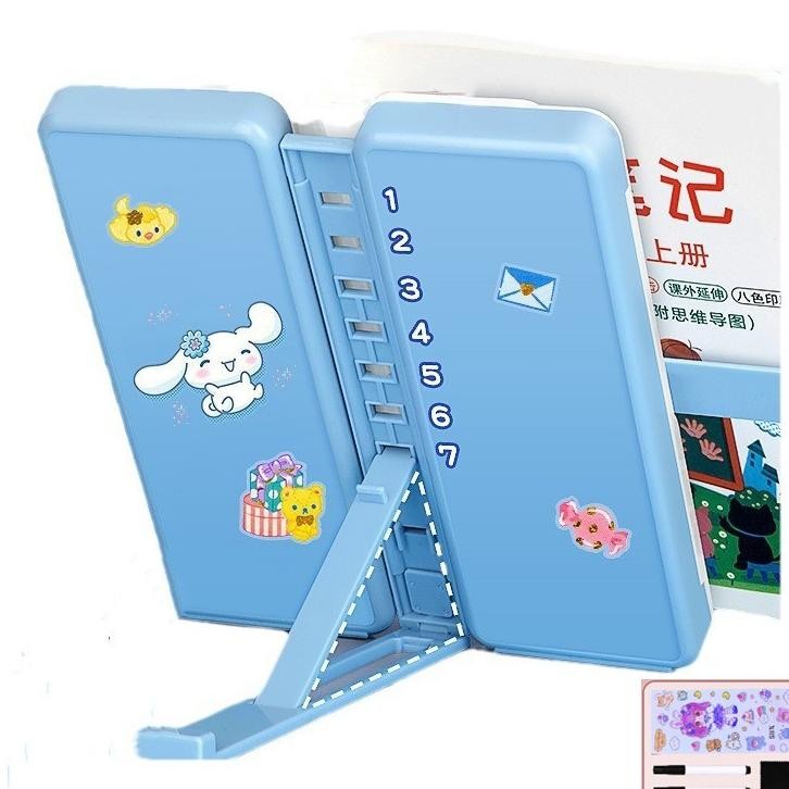 

[Kecil Tempat Pensil 2In1 Multifungsi Pencil Case Book Holder Kotak Pensil Lipat Dengan Tatakan Buku Dan Papan Tulis Praktis Anak Sekolah Ss-64