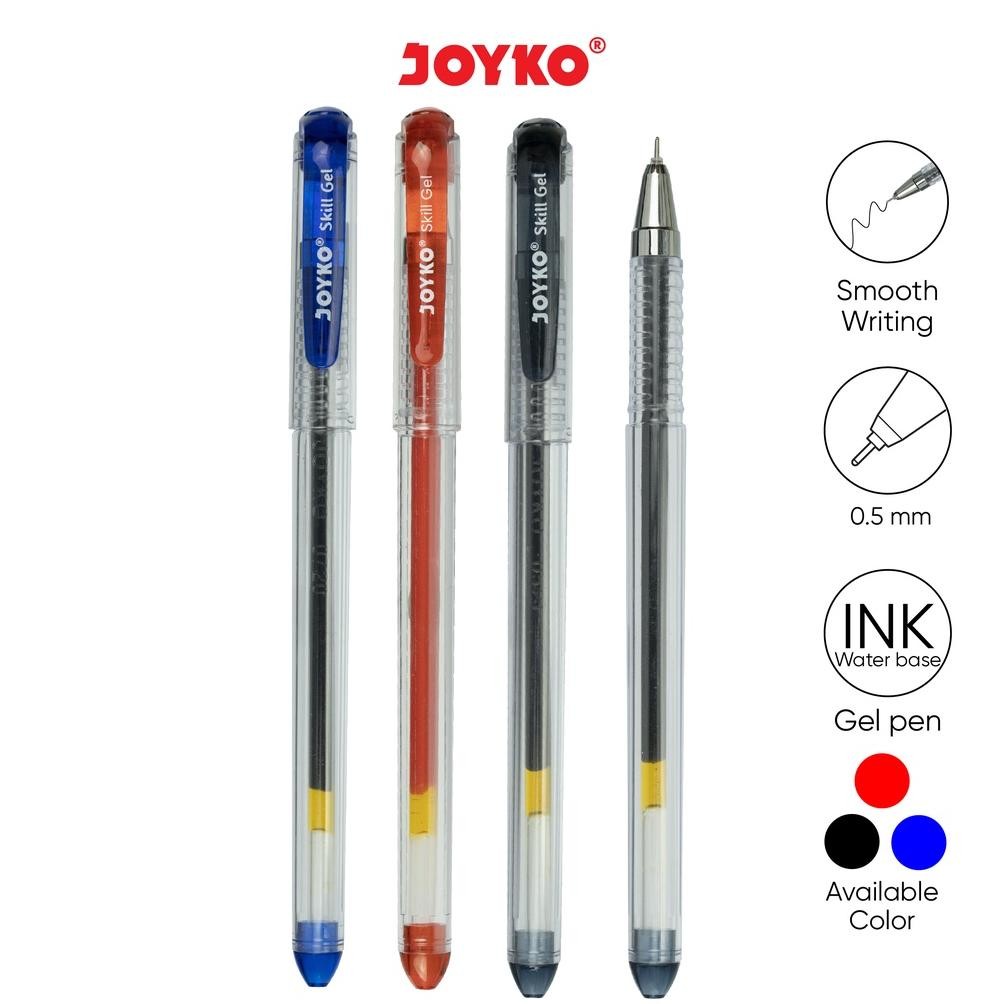 

Original Joyko Gel Pen Skill Gel 0.5 Pena Pen Pulpen Joyko Jel Gp-262 [12Pcs] Yu-10