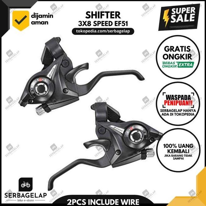 Promo Speed Shifter / Operan Tuas Gigi / Pengatur Kecepatan Sepeda 8 Speed COD