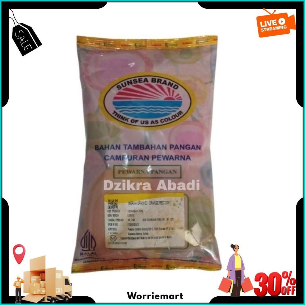 

Pewarna Makanan Bubuk Orange Red 2103 Roha 500 Gr Terlaris