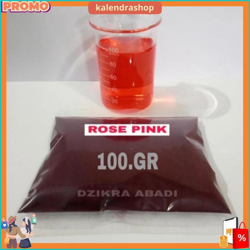 Pewarna Makanan Bubuk Rose Pink Merah Muda 100 Gr Bisa Cod