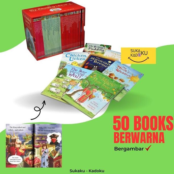 TERLARIS My Reading Library Usborne Book Set Buku Edukasi Anak English Import