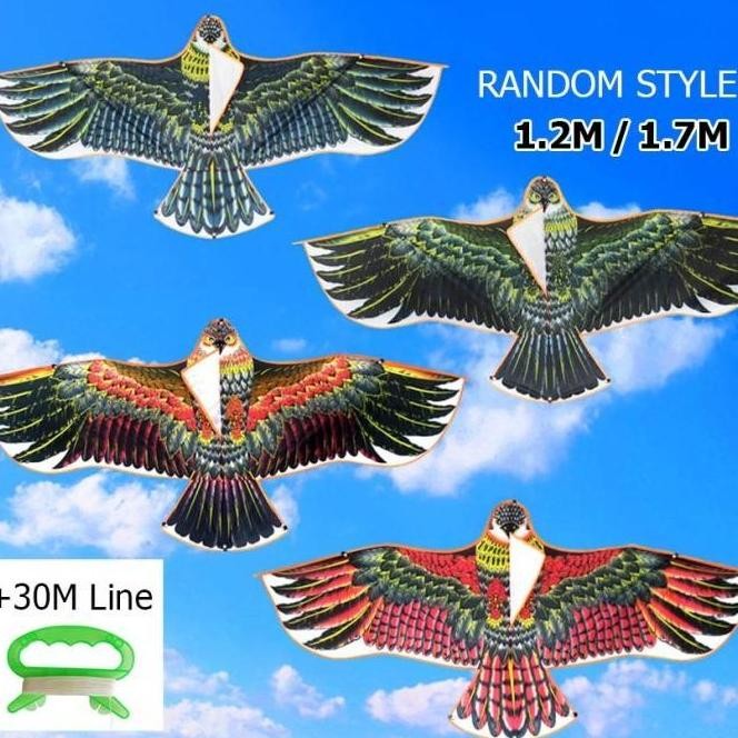 Hemat Mainan Layangan Elang Jumbo Burung 1.7M Mainan Layang Layang Anak Pcs