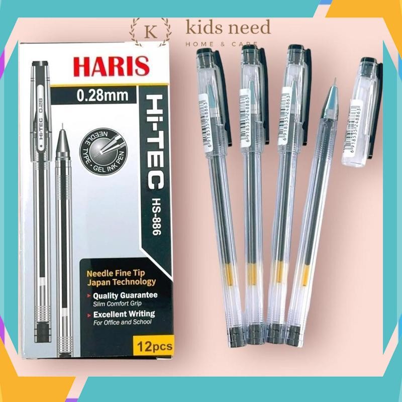 

Bisa COD (12pc) HI TECH Pulpen 0.28MM / PEN GEL HITECH HI-TECH Murah/ Pel Jel Mata Jarum Hi tech H 1PAK/12PCS UPZ-59