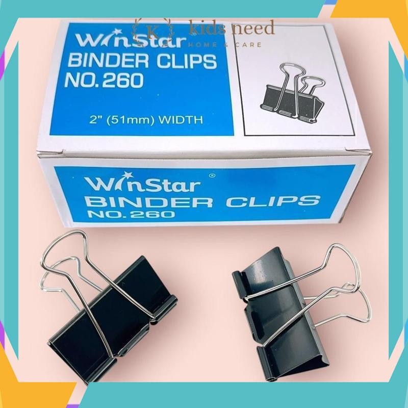 

Cuci Gudang (1 Box) Binder Klip 105 107 111 155 200 260 Binder Clips Penjepit Kertas Binder Bukan Joyko 12pcs WNY-10