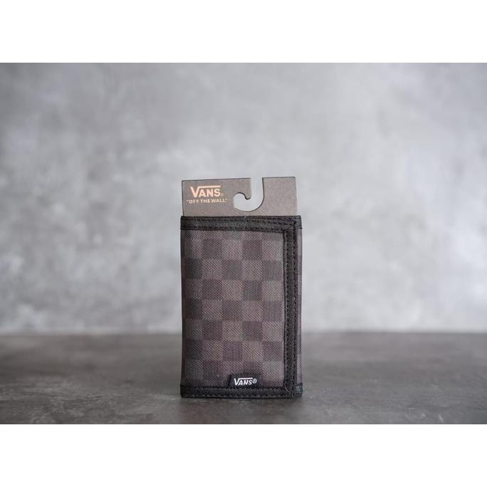 Dompet Pria Minimalis Vans Slipped Wallet Pewter Checkerboard / Dompet Vans Original Pewter