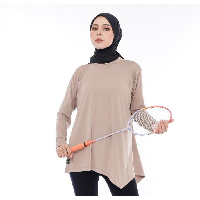 - Atasan Yoga Gym Oversized Inner Top Sports Atasan Wanita Hacktive Fabric Polos Panjang Baju Basic 