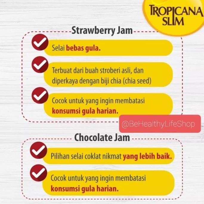 

Selai Tropicana Slim Chocolate Spread / Strawberry Spread 300 gr
