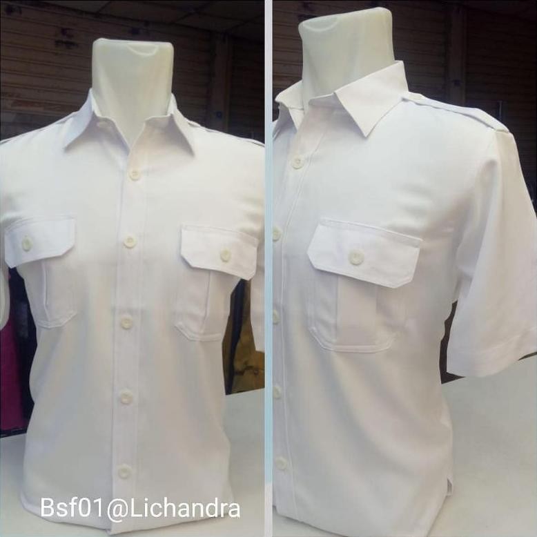 Cod Seragam Pemda Putih Kemeja Pria Lichandra Kemeja Kantor Kemeja Dinas Atasan Putih / Kemeja Pns A