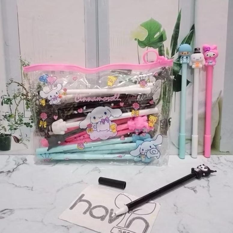 

Hot Bulpen Karakter Sanrio Pouch - Bulpen Gel Karakter Anak Sanrio Lucu Isi 20Pcs Free Pouch Cantik Gh-56