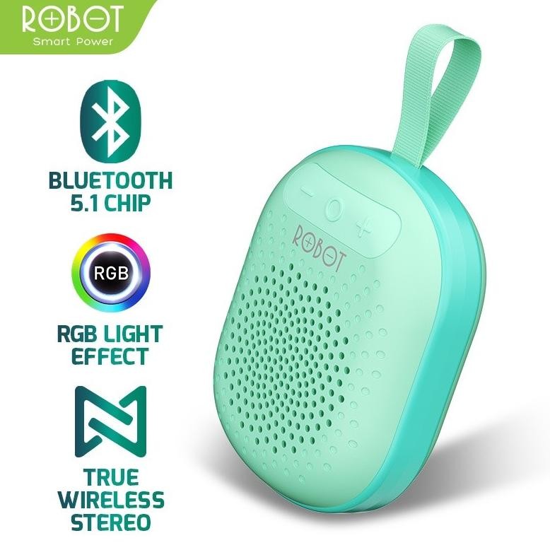 Salt Speaker Salon Tws Bluetooth 5.1 Robot Rb20 Mini Portable With Rgb Light Garansi Resmi Ukd-