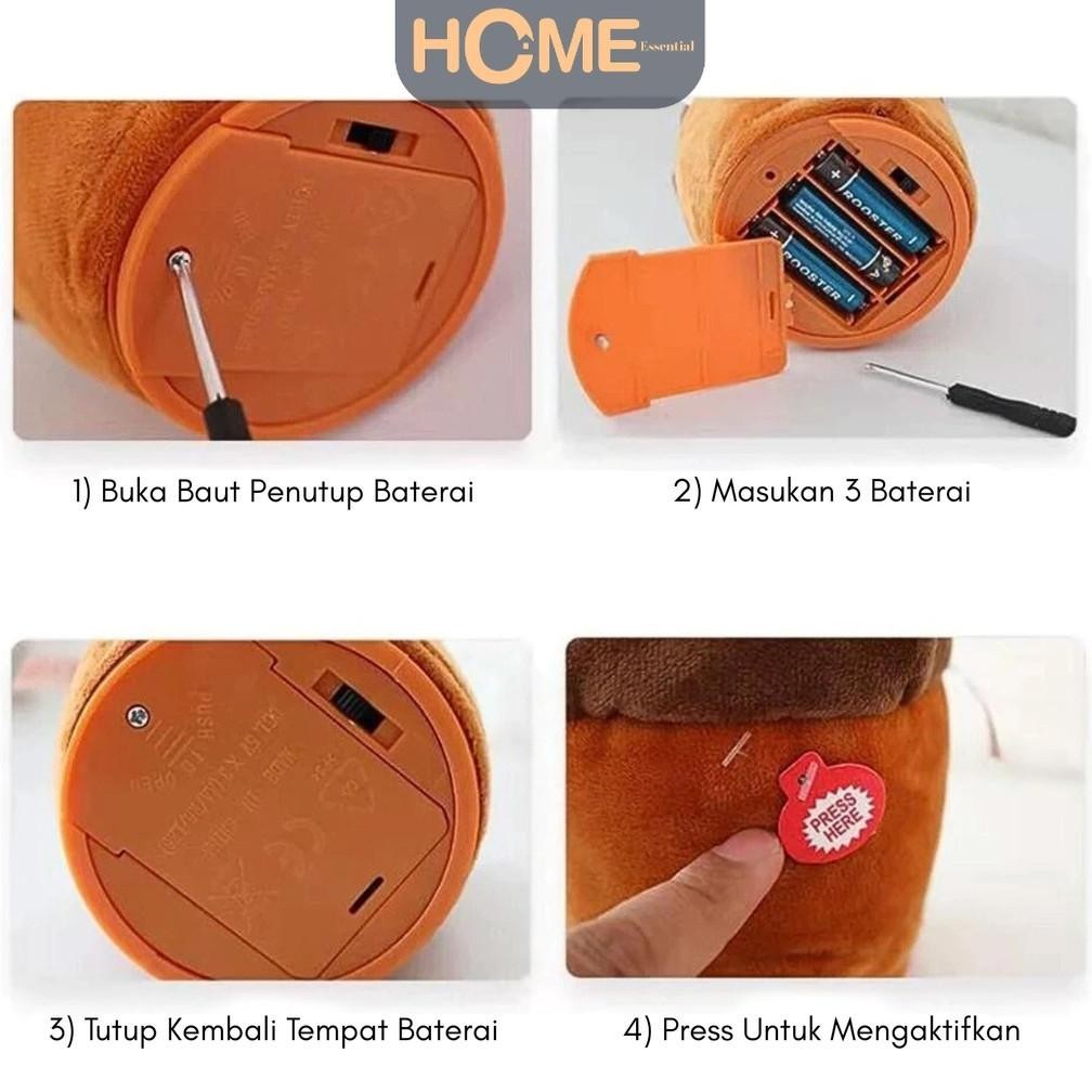 [Kecil (He) Home Essential Cactus Toy Boneka Pintar Kaktus Dancing Cactus Led Original Ik69