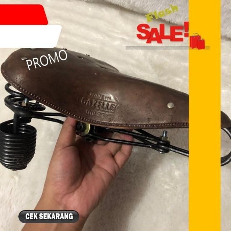 Kuke Sadel Gelung Onthel - Sadel Kulit Sepeda Ontel - Sadel Gandul Besar Eh76