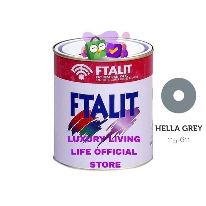 Cat Minyak FTALIT 611 Hella Grey 1kg Cat kayu besi solvent kilap
