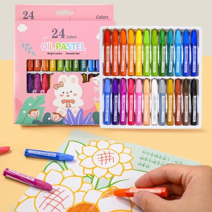 

CRAYON OIL PASTEL ISI 12 DAN 24 WARNA UNTUK MEWARNAI DAN AMAN UNTUK ANAK WARNA DENGAN PIGMENTASI TINGGI DAN TIDAK MUDAH PATAH