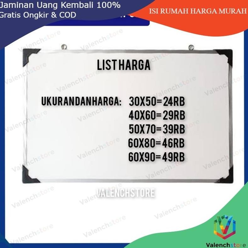 

Bisa Cod Papan Tulis 60X90Cm 2In1 (Bisa Dipakai) Spidol Dan Kapur Whiteboard / Blackboard Ukuran 60X90 Fx-2