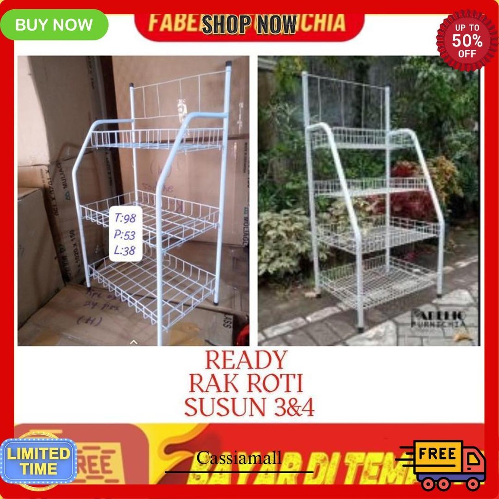 Rak Ciki Serbaguna/Rak Roti 4 Susun/Rak Roti 3 Susun/Rak Roti/Rak Ciki/Rak Serbaguna/Rak Jumbo Termu