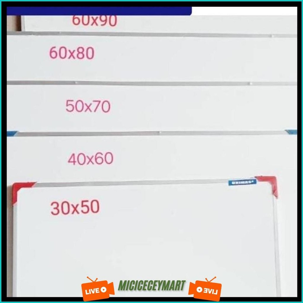 

Papan Tulis 60X90Cm Spidol Dan Kapur Whiteboard / Blackboard Ukuran 60X90 Siap Kirim