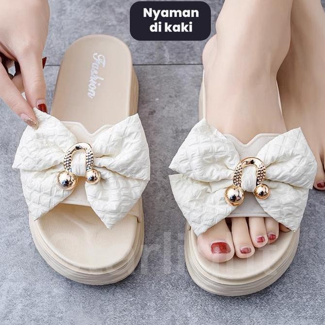 DB55>> Starlight Sandal Wanita Selop Jelly Sendal Korea Pita Kekinian Sandal Slop Wedges Pita Sandal