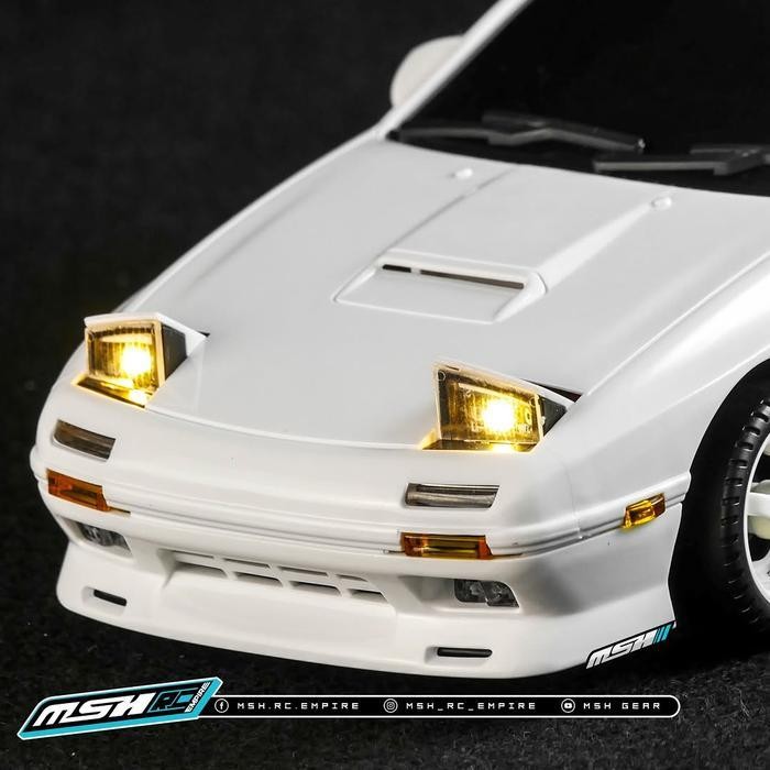 TP Rc drift LD1802 MAZDA RX-7 RWD 1:18 2.4ghz lampu LED depan rc car