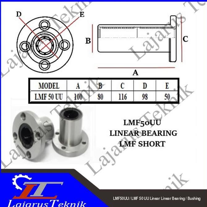 LMF50UU / LMF 50 UU Linear Linear Bearing / Bushing