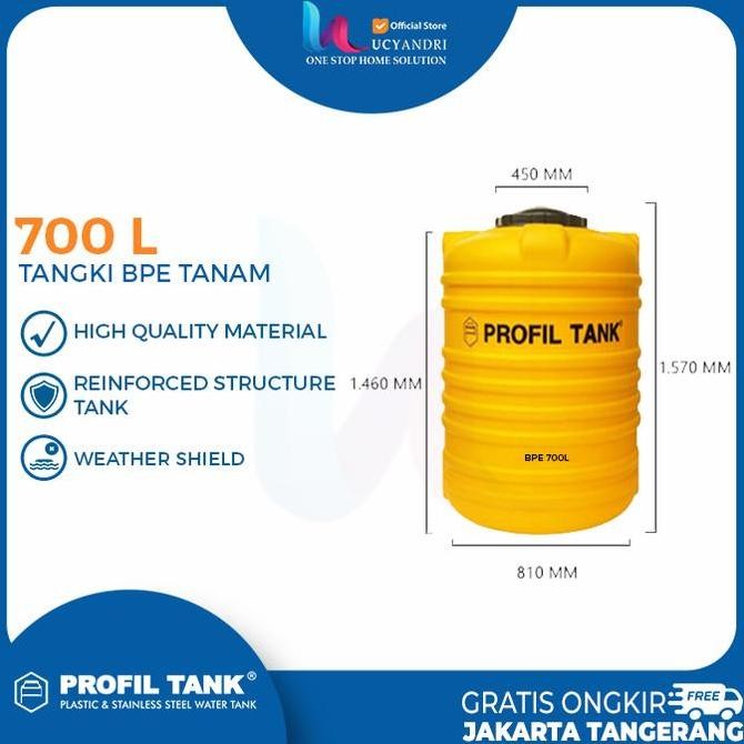 Tangki Air Tanam Profil Tank BPE 700 L Toren KHUSUS Pendam Tandon
