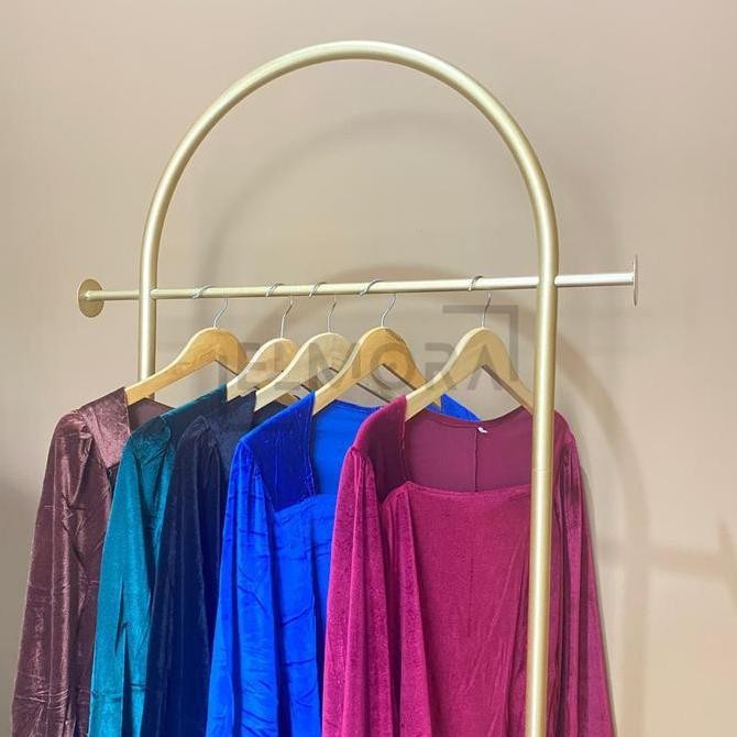 Elmoragallery BJ1007 Baju Atasan Wanita Bludru Blouse Cocok Untuk Acara Casual Top Cewek Hitam Simpl