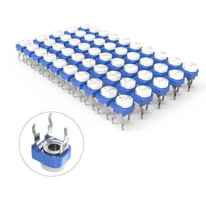 Vr 470 Ohm 471 Rm-065 Variable Resistor Trimpot Plastic Biru Rm065 065 Allshop