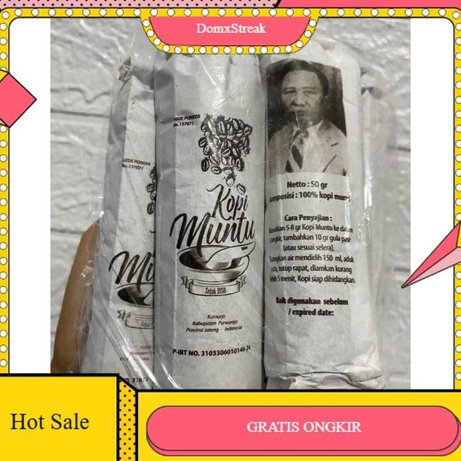 

BEST!!! PROMO!! Kopi Muntu / Muthu kutoarjo, purworejo kemasan 50gr