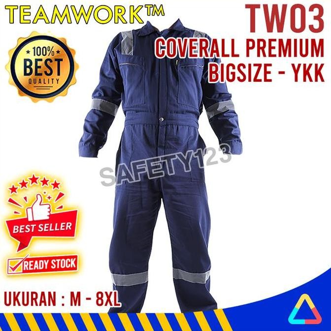 Tw03 Teamwork Coverall Premium Super Big Size Wearpack Kerja Safety