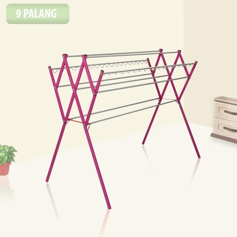 PROMO MENARIK Jemuran Premium Baju Handuk Ukuran Besar Bahan Alumunium - Premium Pink Super Murah