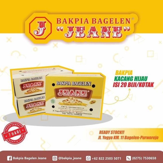 

JR26 Bakpia Bagelen Jeane Rasa Original (Kacang Hijau)