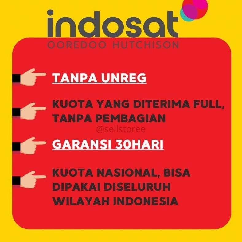 Kuota Murah Paket Internet Indosat Freedom Internet 100Gb 50Gb 40Gb 15Gb 10Gb 5Gb Full Kuota Utama T