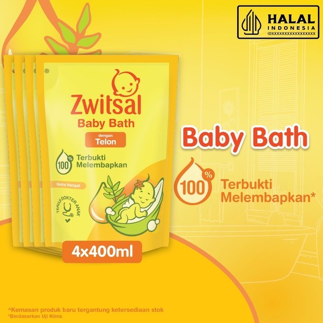 Zwitsal Baby Bath Telon 400ml x4