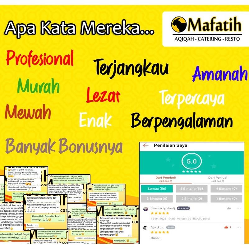 Mafatih Aqiqah - Jasa Layanan Catering Aqiqah Murah Jabodetabek/ Paket Aqiqah 2 Ekor Kambing Betina 