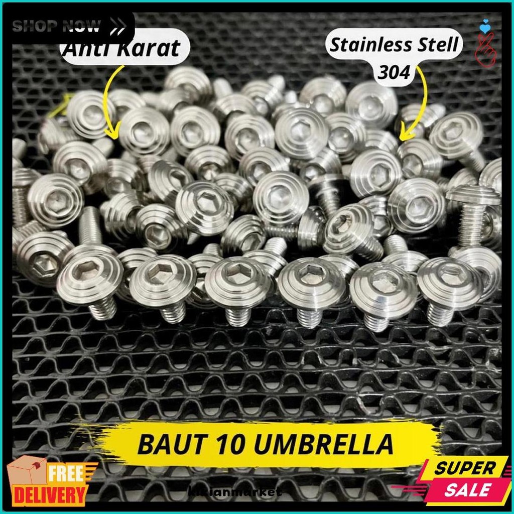 Lagi Diskon Nih Baut 10 Stainless Baut M6 Lebar Custom Model Spiral Payung