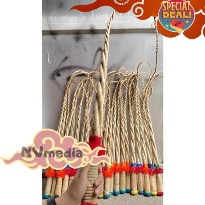 TERBAIK (BISA COD) CAMBUK PECUT RAMI KUDA LUMPING CAMBUK RAMI PANJANG -+ 200CM BESAR JUMBO FOTO ASLI