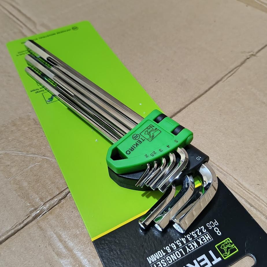 Tekiro Kunci L Set Lengkap 8 Pcs 2 Sampai 10Mm Panjang Kunci L Tekiro 1 Set Lengkap