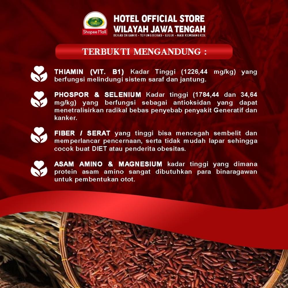 

Beras Merah Hotel 2 Kg - Beras Merah Organik - Beras Organik Merah