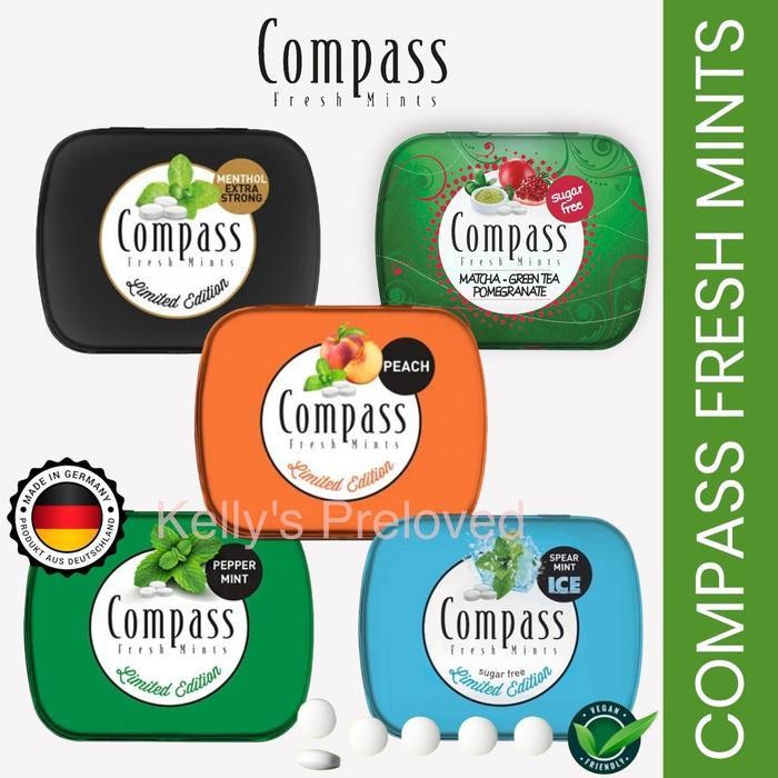 

Compass Fresh Mints 14 Gr | Permen Tanpa Gula | Vegan | Sugar Free Candy