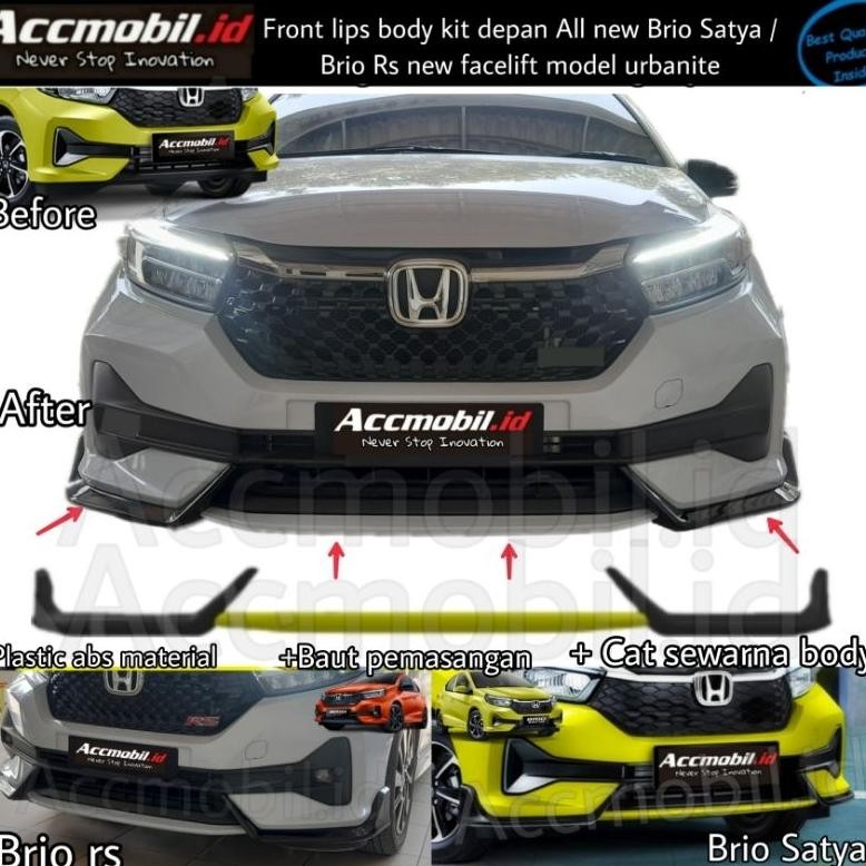 Front lips body kit depan urbanite new brio satya / brio rs facelift