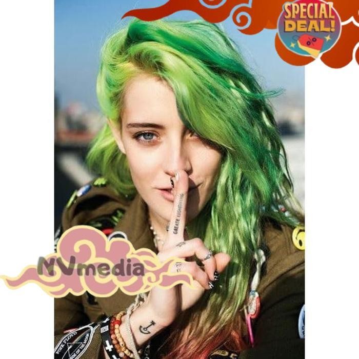 Top Today Colore Fresco Joker  Cat Rambut Hijau Neon Bahan Dasar Air Tanpa Tambahan Developer