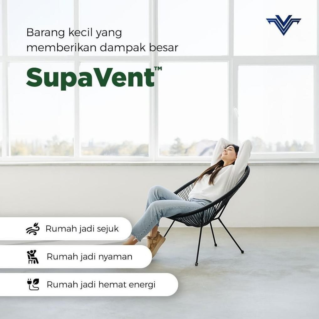Ar- Turbin Ventilator Rumah Supavent Wind Driven | Blower Atap Rumah | Exhaust Atap Rumah