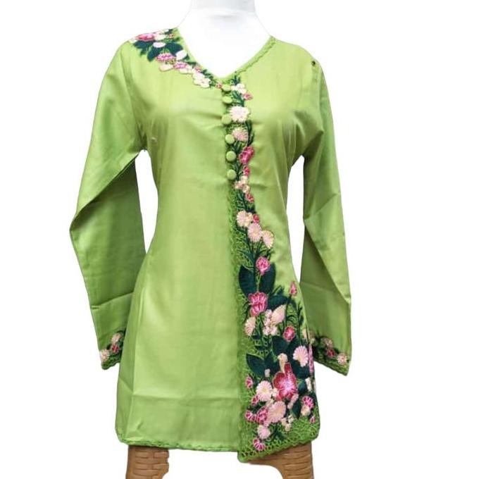 Kebaya Atasan Encim Bordir Kurung/Kebaya Encim Kurung/Seragam Kerja