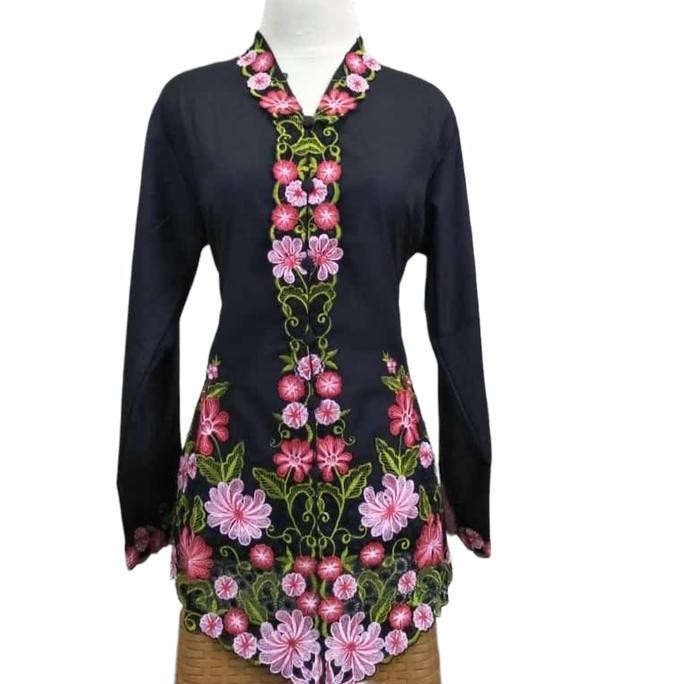 Atasan Kebaya Encim Bordir Motif Bunga / Seragam Kerja / Kebaya Encim