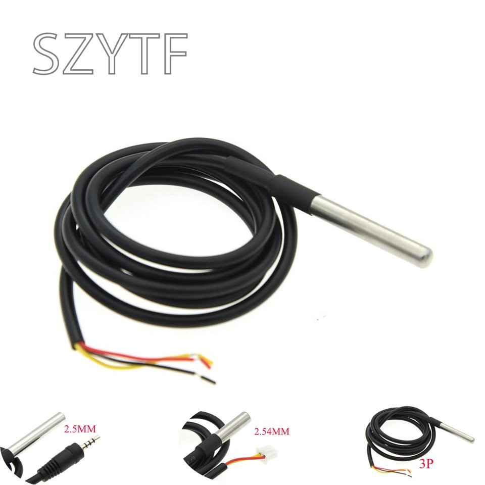 

Stainless Steel Waterproof DS18b20 12/3 / 5M Thread Temperature Probe Temperature Sensor 18B20 Cable