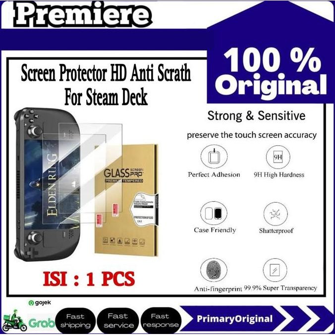 BEBAS ONGKIR - Tempered Glass For Steam Deck SteamDeck PREMIERE HD Anti Scratch